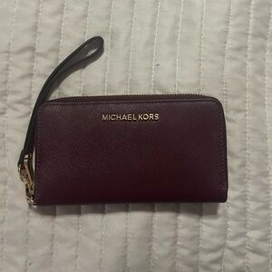 Maroon Michael Kors Wallet/wristlet